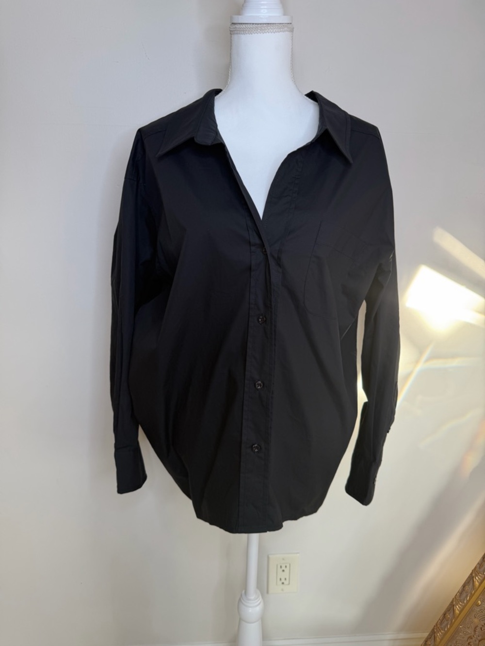 MARBLE Black Button-Up Shirt - Picture 5 of 11
